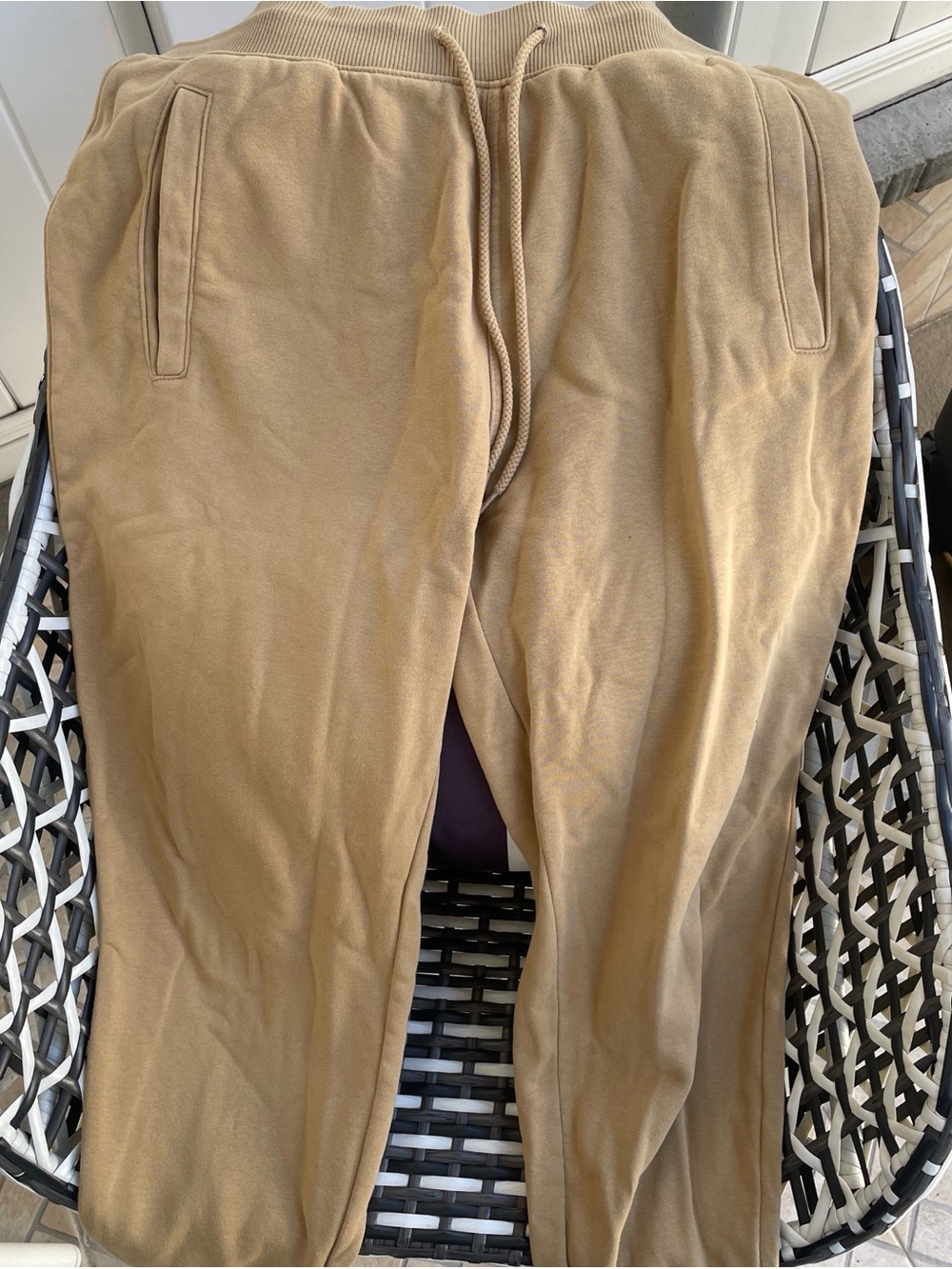 Fashion Nova womens Tan Drawstring Joggers